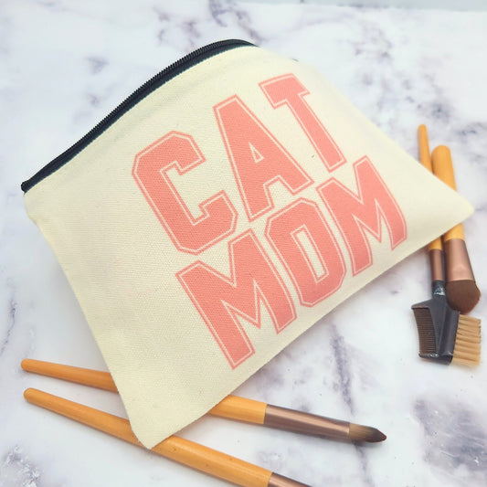Cat Mom Pink - Makeup & Cosmetic Bag
