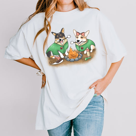 Camping Corgis Shirt for Dog Lovers