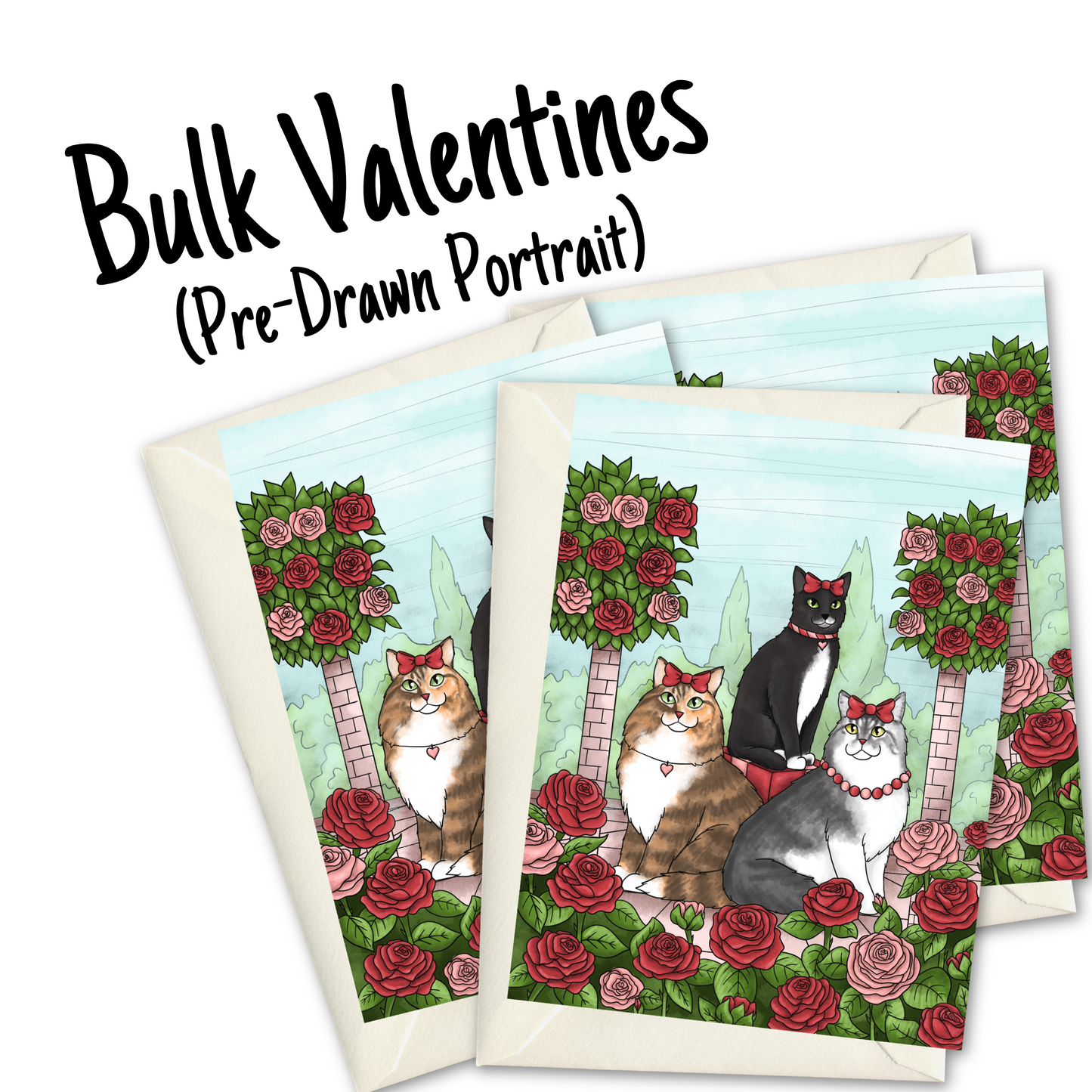 Folded Valentine (Pre-Drawn Portrait)