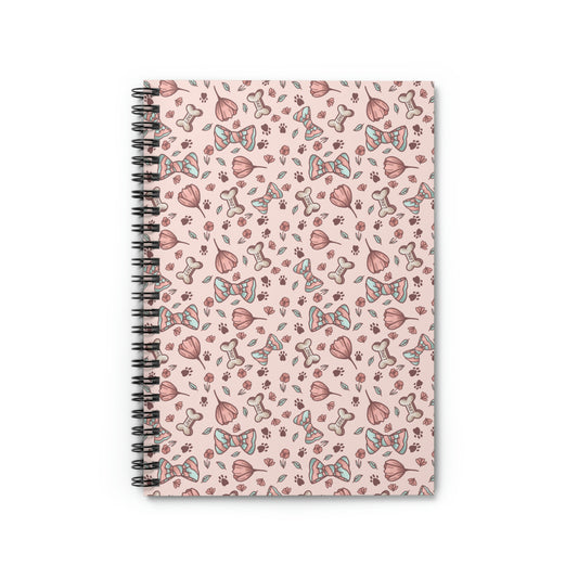 Bows & Tulip Spiral Notebook - Ruled Line