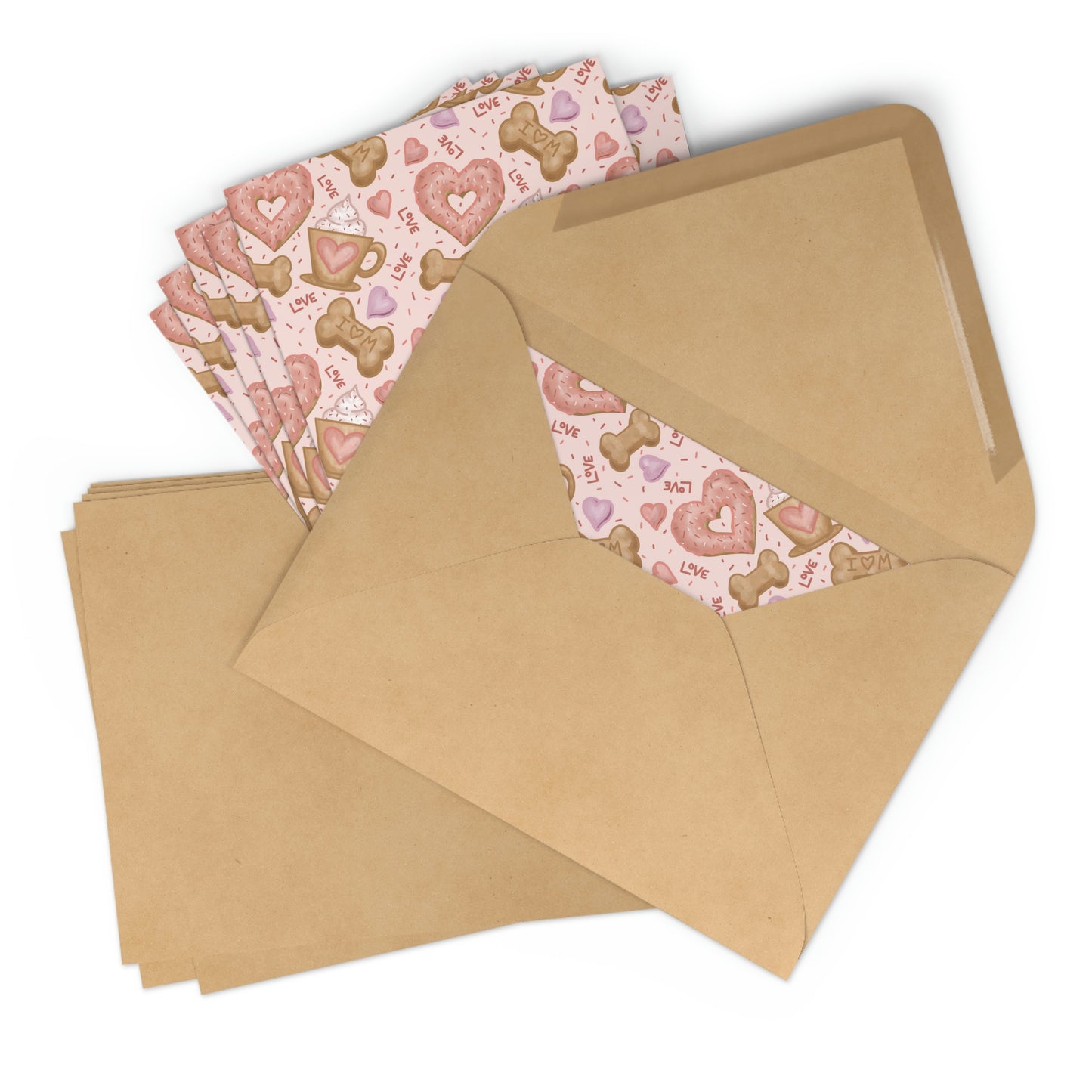 Dog Lovers Coffee Postcards + Envelopes (7 pcs)