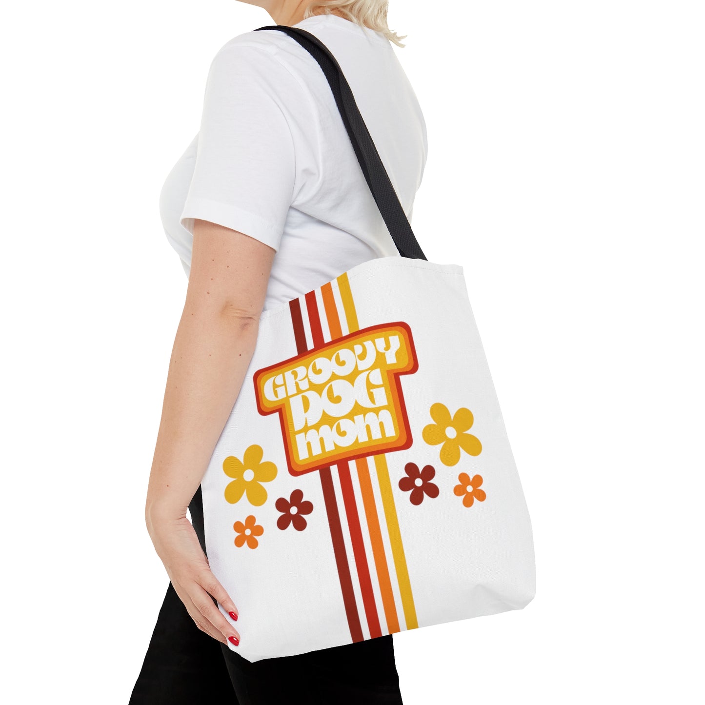 Groovy Dog Mom Tote Bag