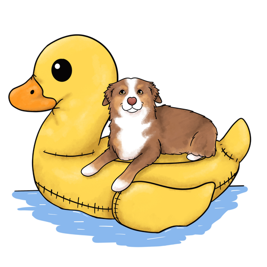 Pool Floaty Pet Portrait (Digital & Stickers)