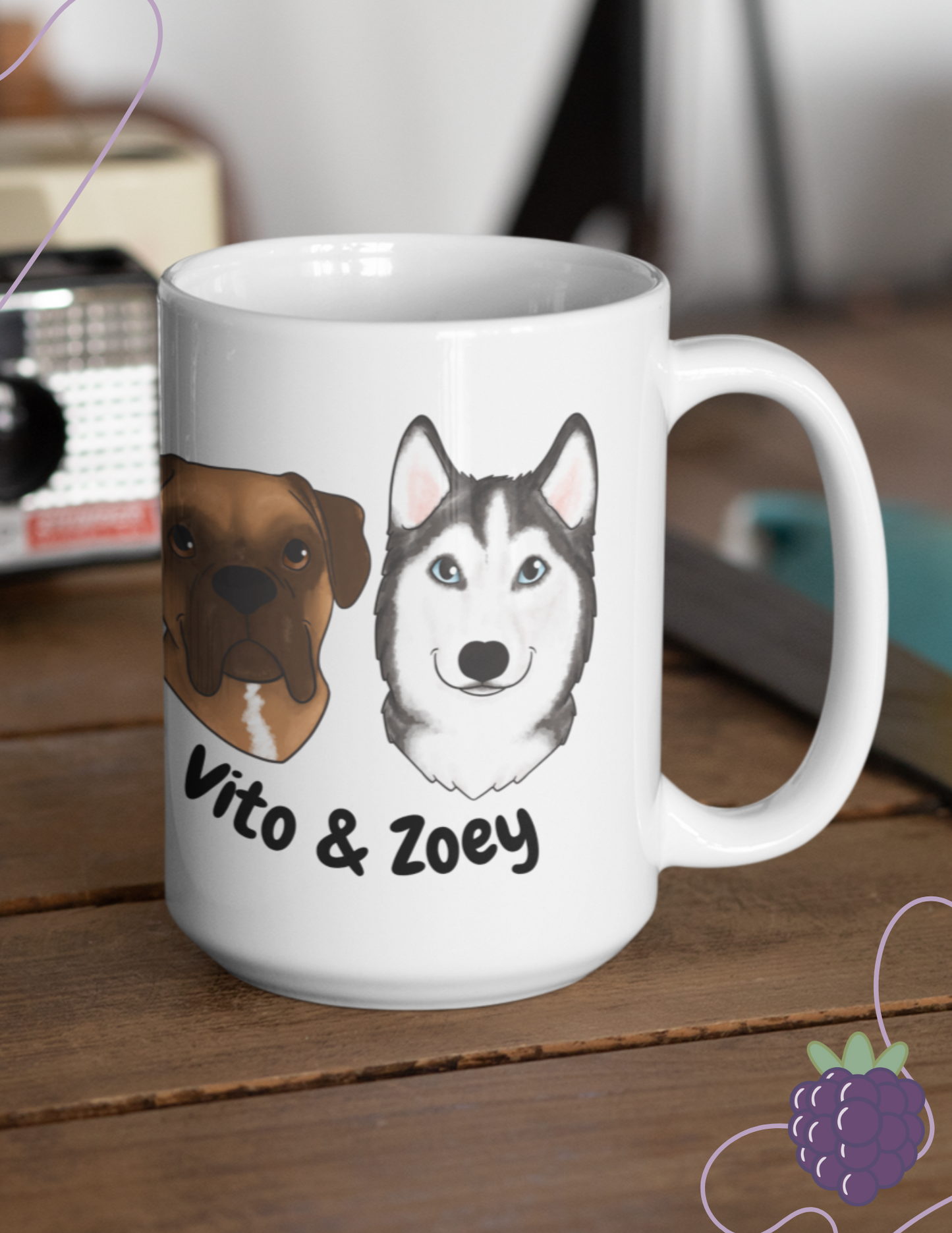 Pet Portrait 15 oz Ceramic Mug