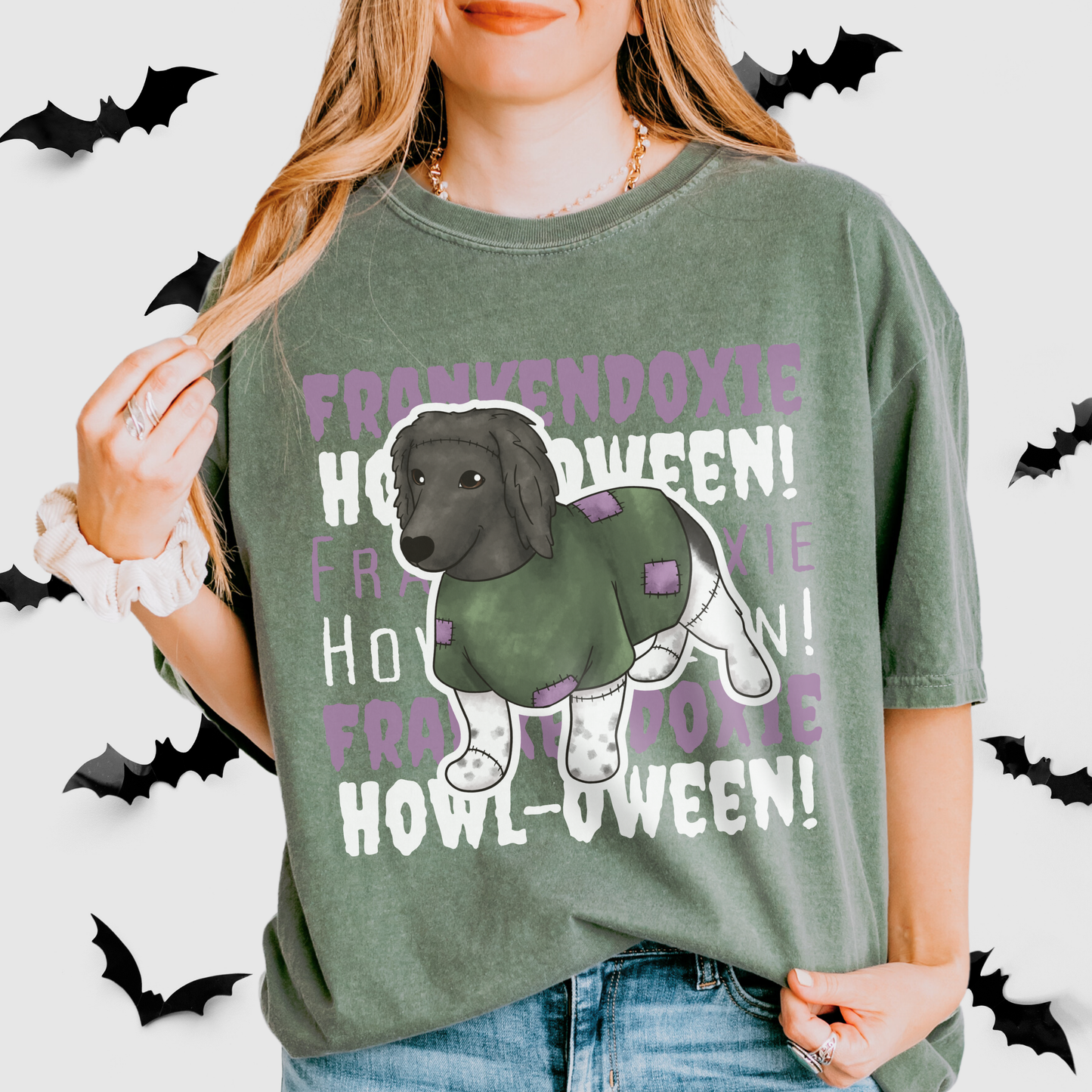 Cute Halloween Dachshund Frankenstein Shirt for Doxie Lovers