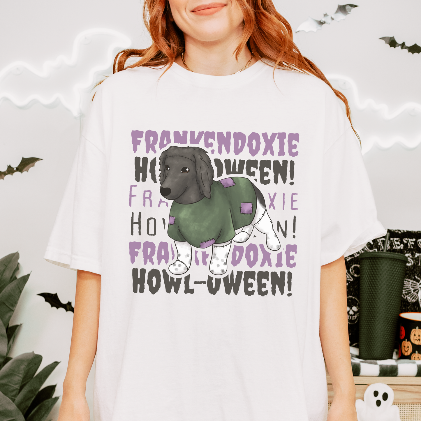 Cute Halloween Dachshund Frankenstein Shirt for Doxie Lovers