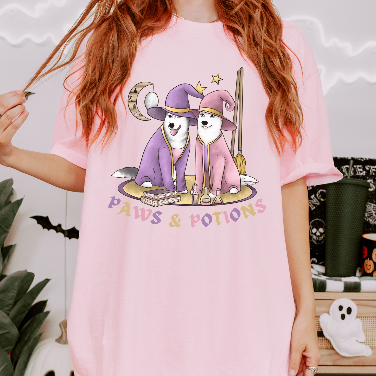 Halloween Husky Witch Shirt for Dog Mom or Dog Dad