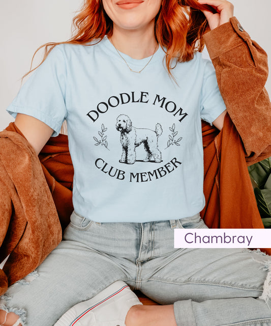 Cute Doodle Mom Club Member Tshirt
