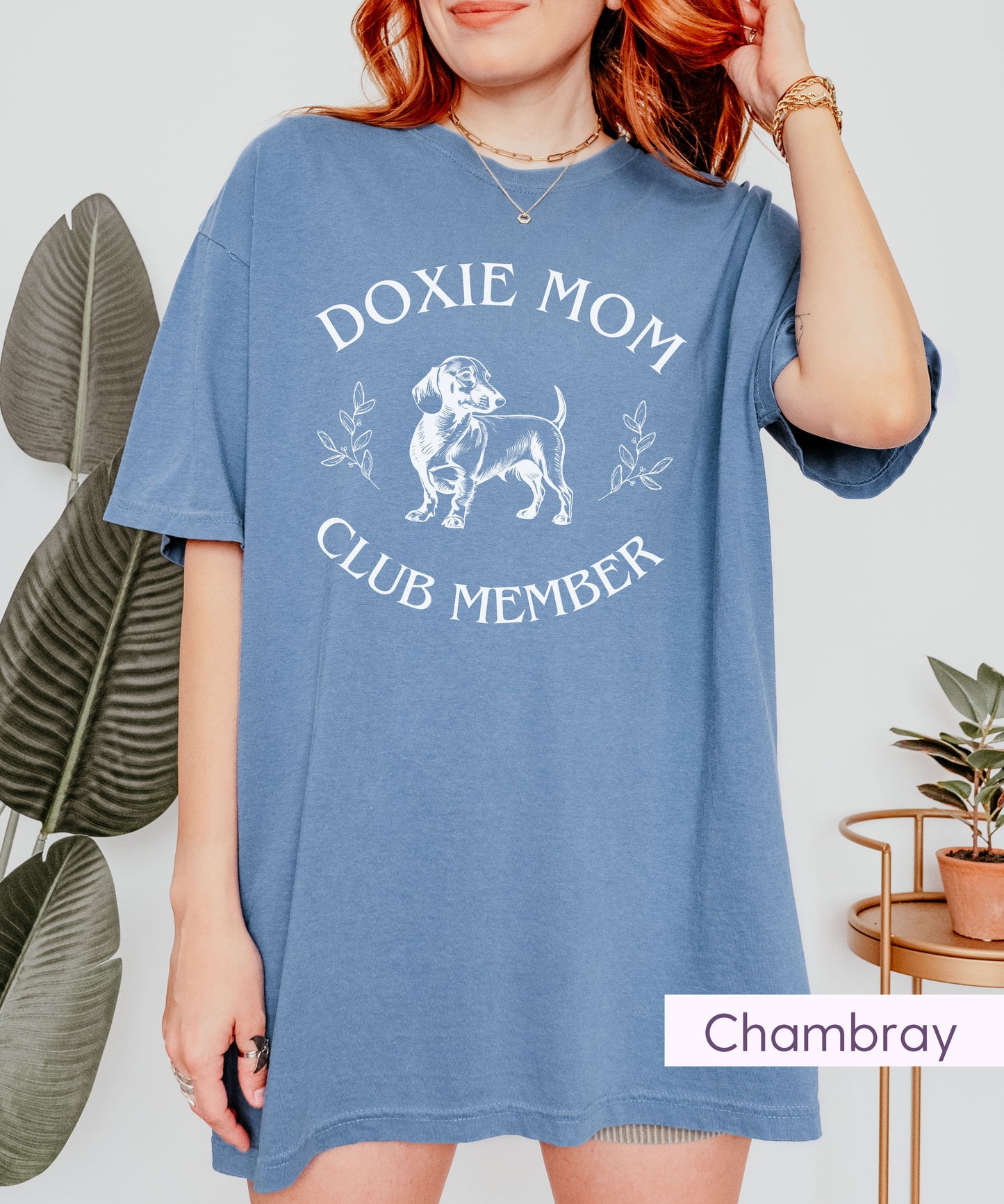 Cute Doxie Mom Club Member Tshirt for Dachshund Dog Lover