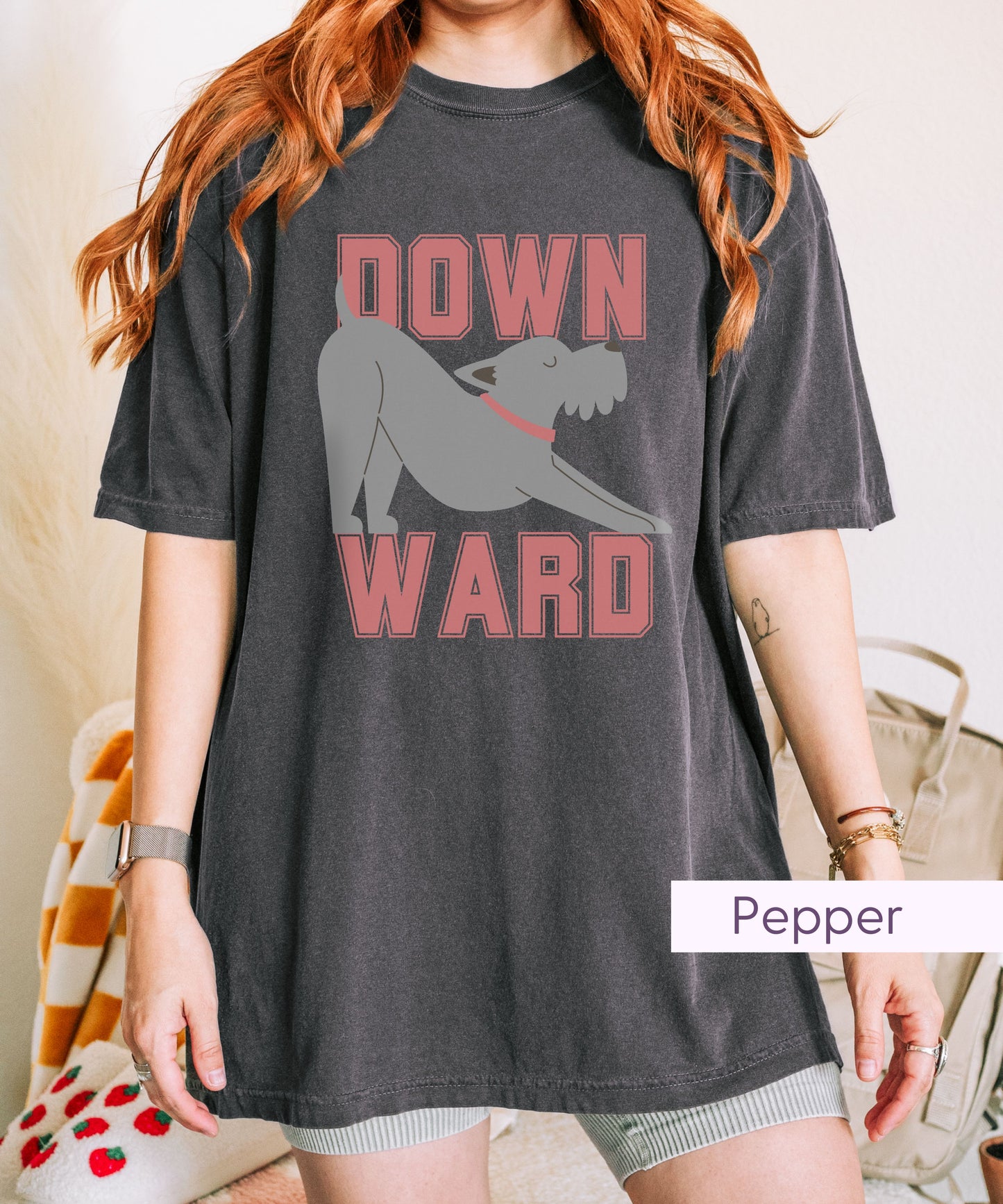 Cute Downward Dog Yoga T-Shirt