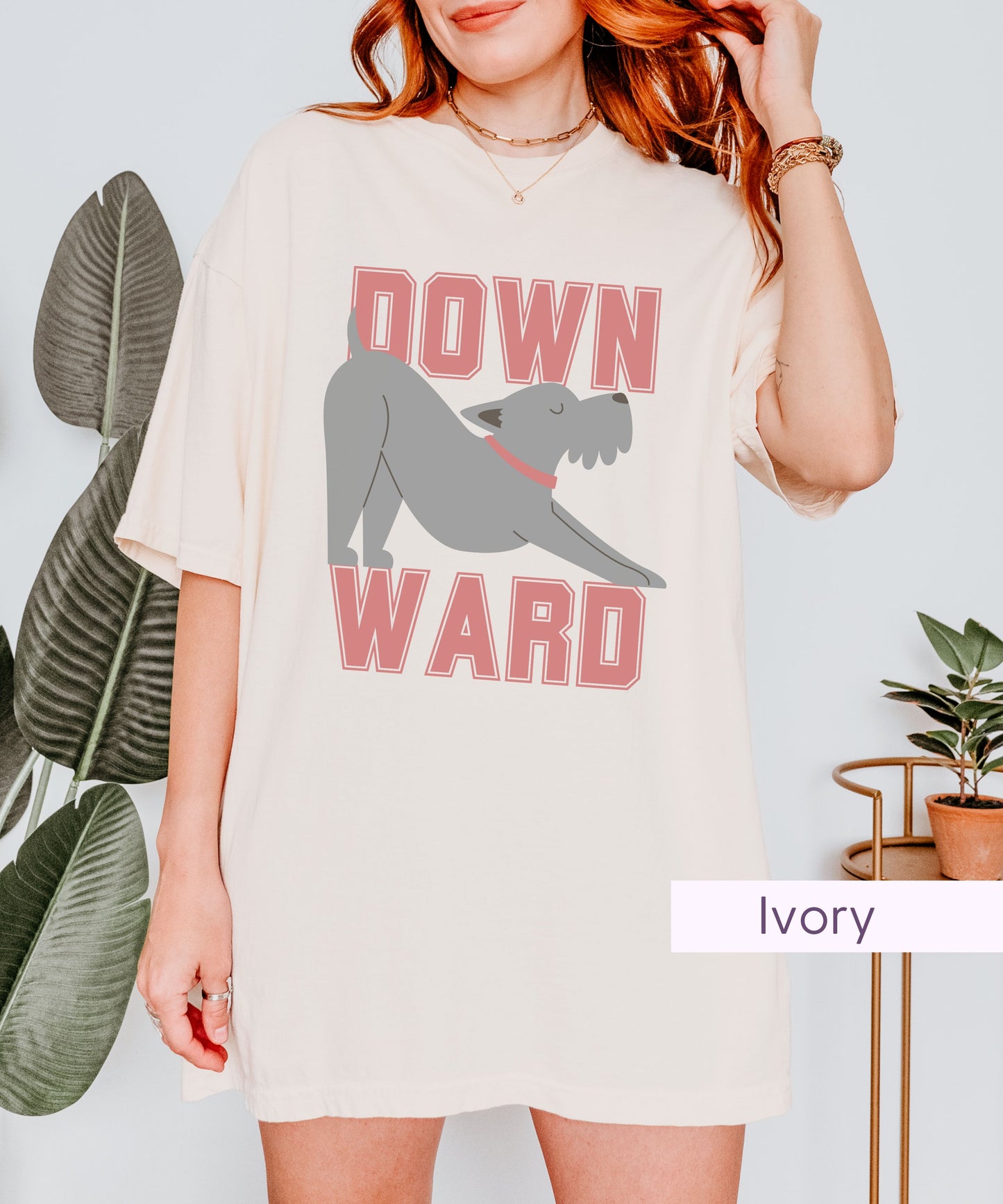 Cute Downward Dog Yoga T-Shirt