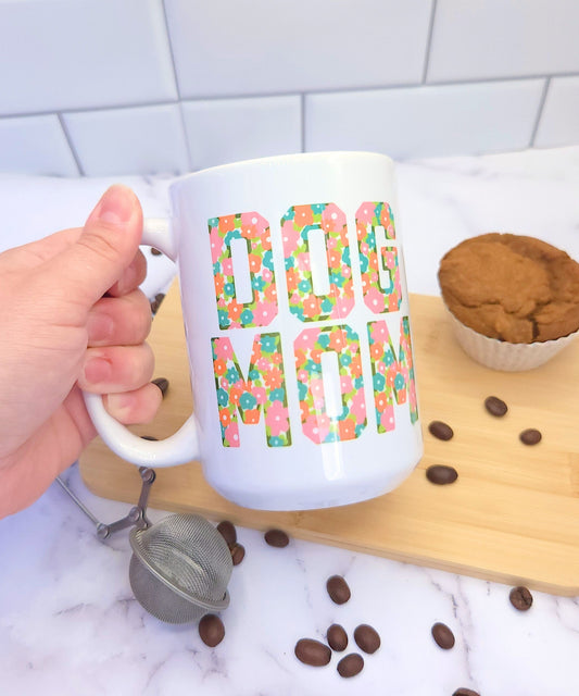 Floral Dog Mom Coffee Mug