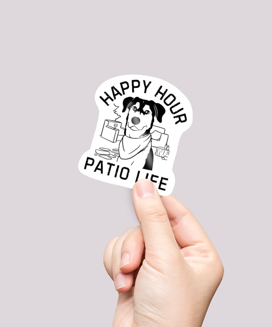 Happy Hour Pet Portrait Sticker