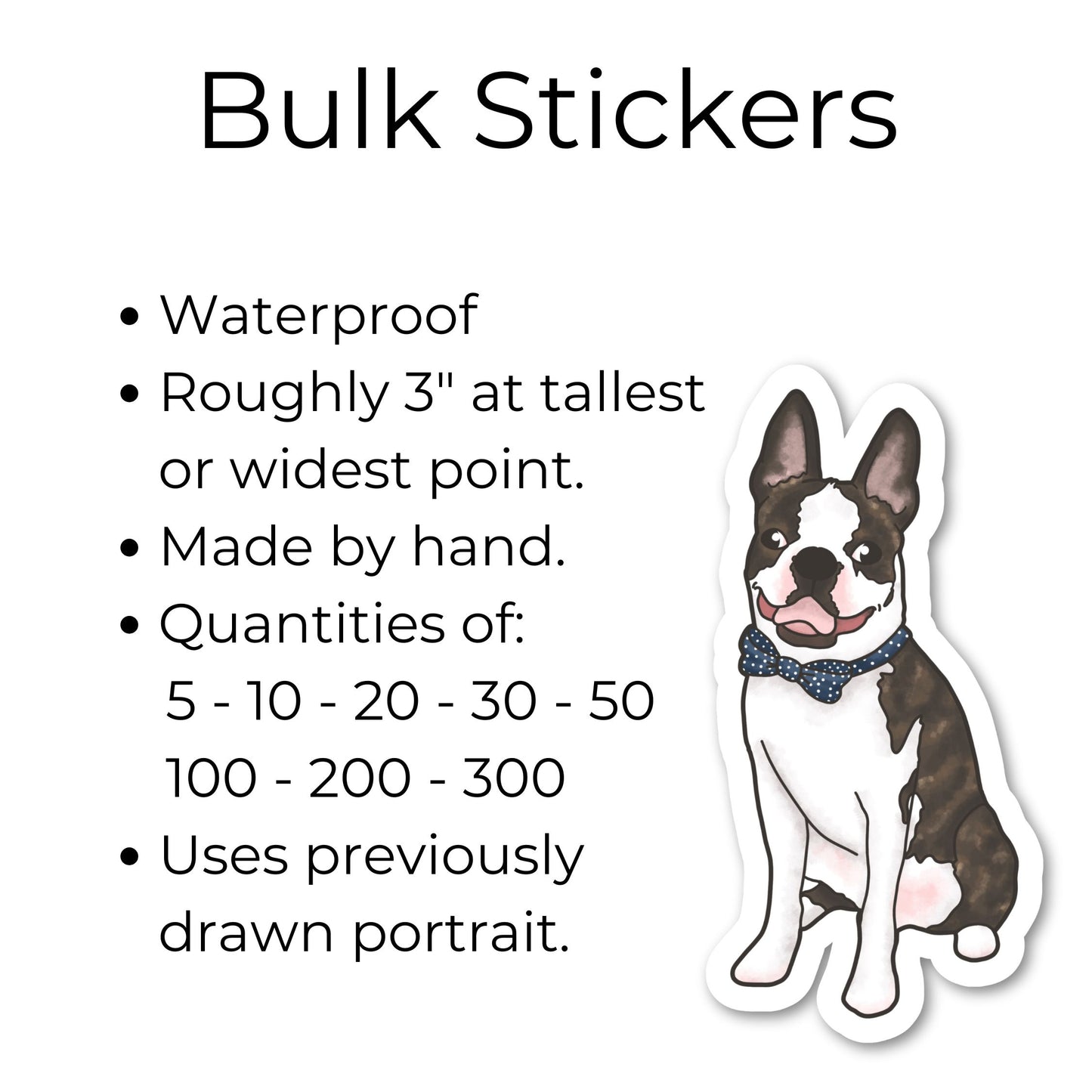 BULK - Stickers (Pre-Drawn Portrait)