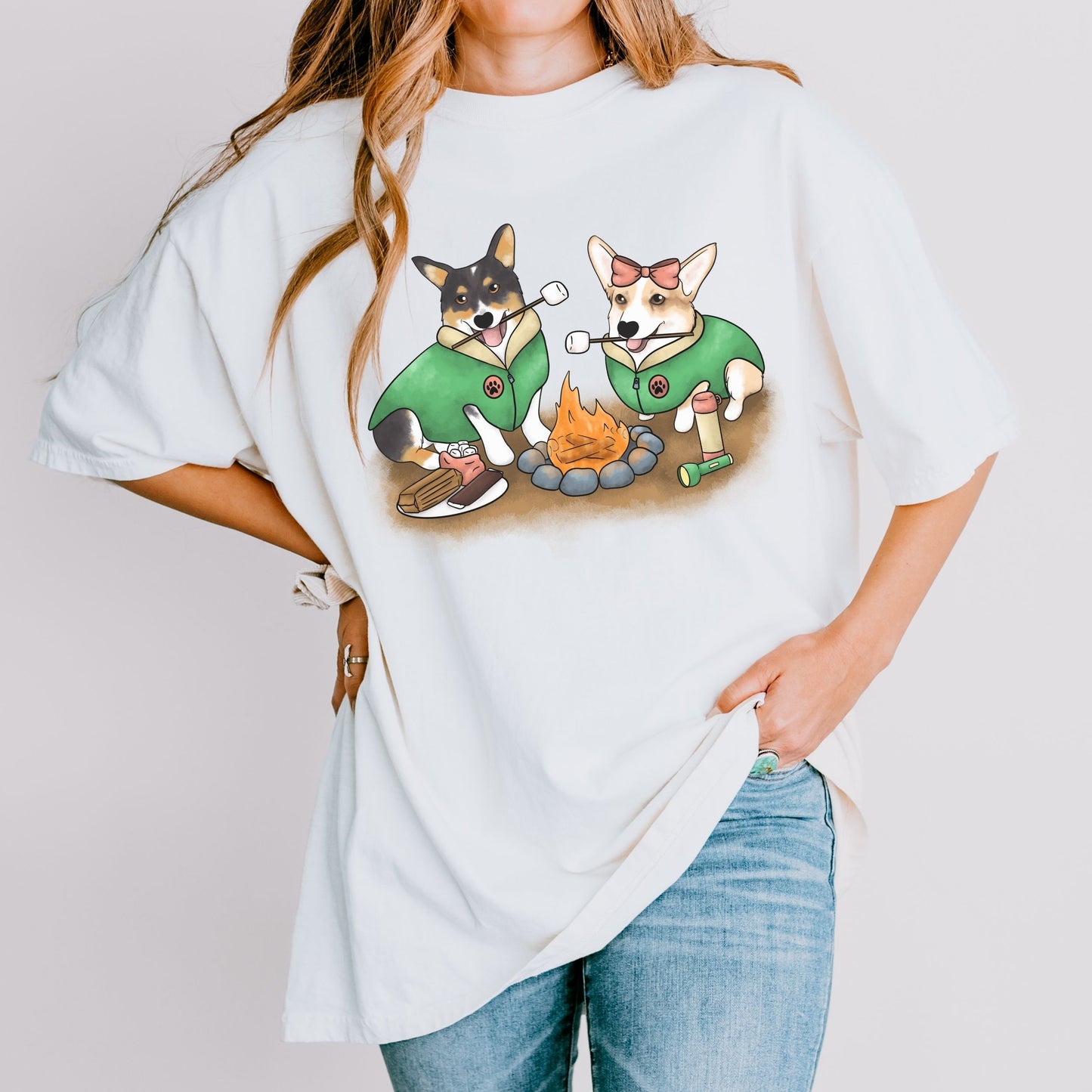 Camping Corgis Shirt for Dog Lovers