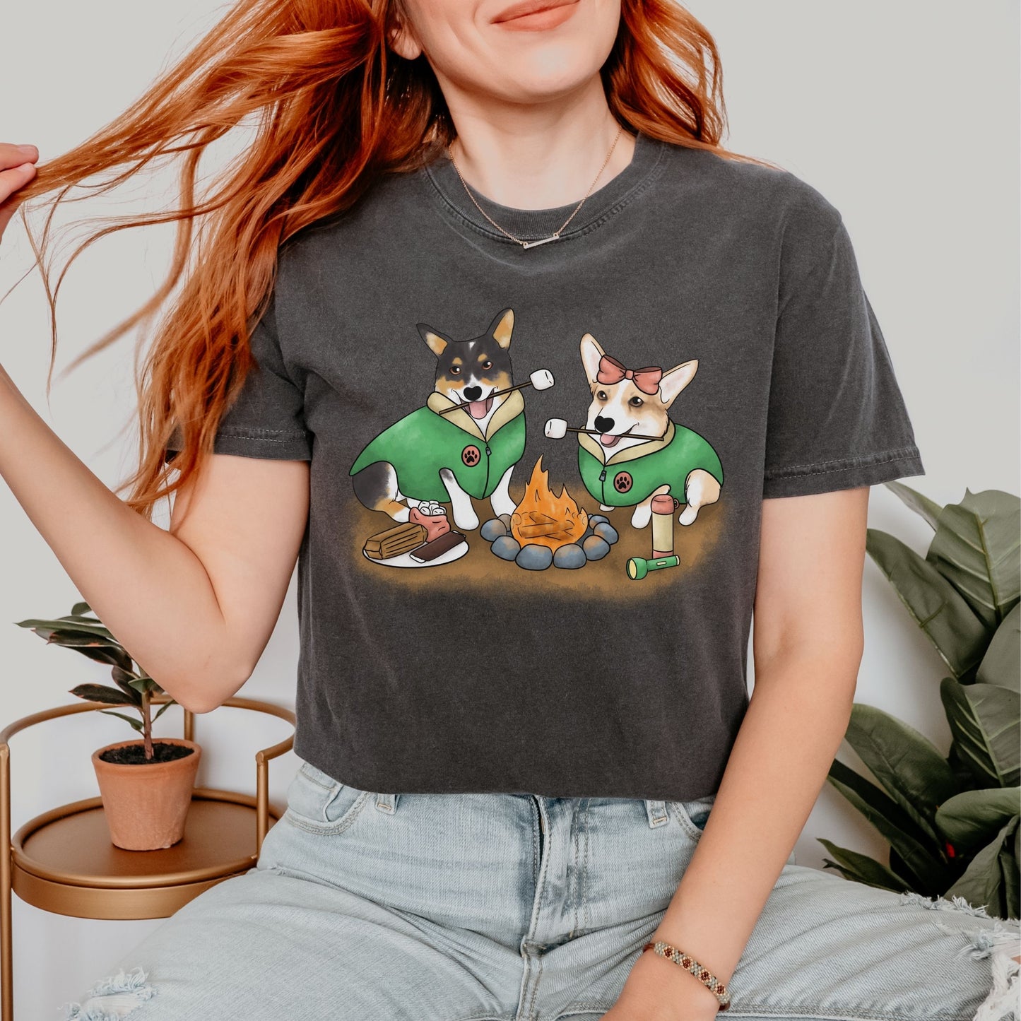 Camping Corgis Shirt for Dog Lovers