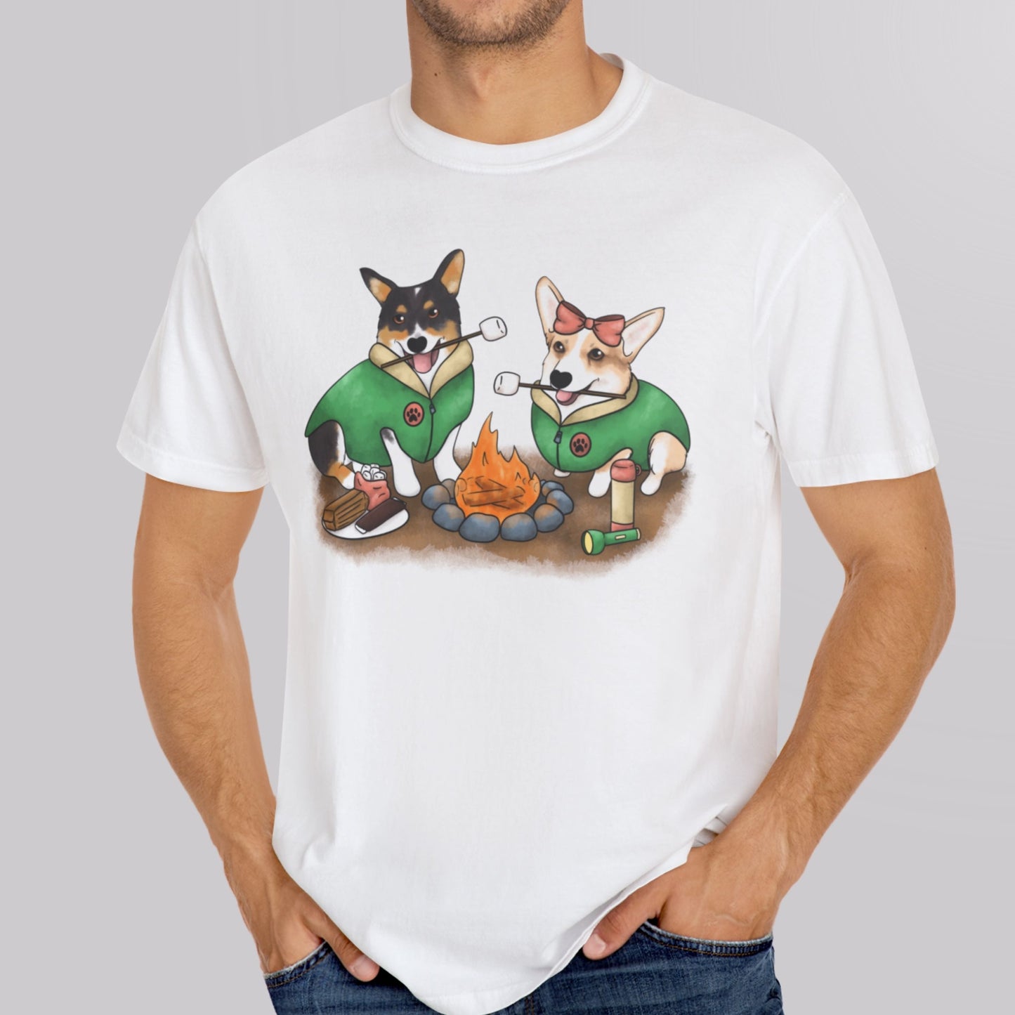 Camping Corgis Shirt for Dog Lovers