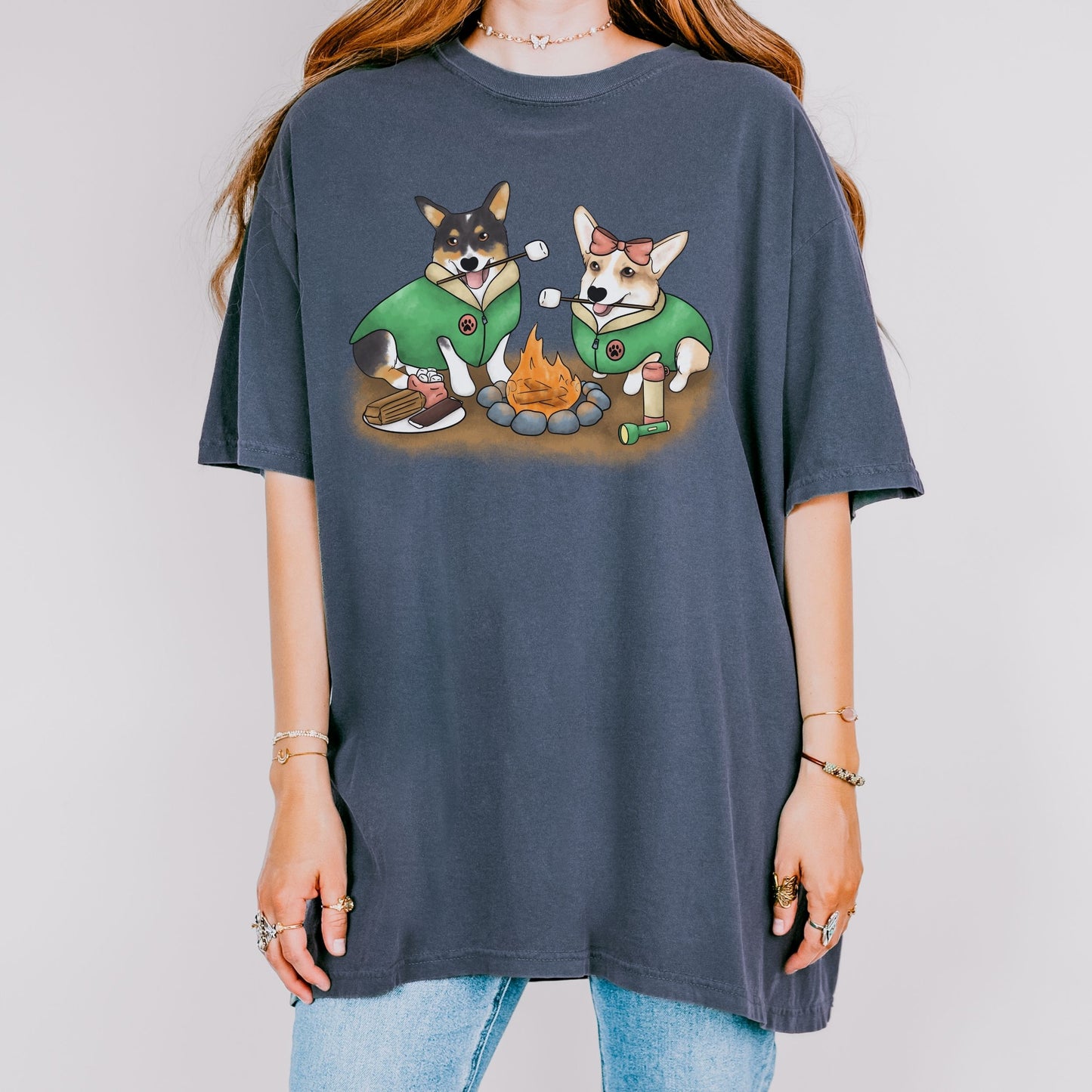 Camping Corgis Shirt for Dog Lovers