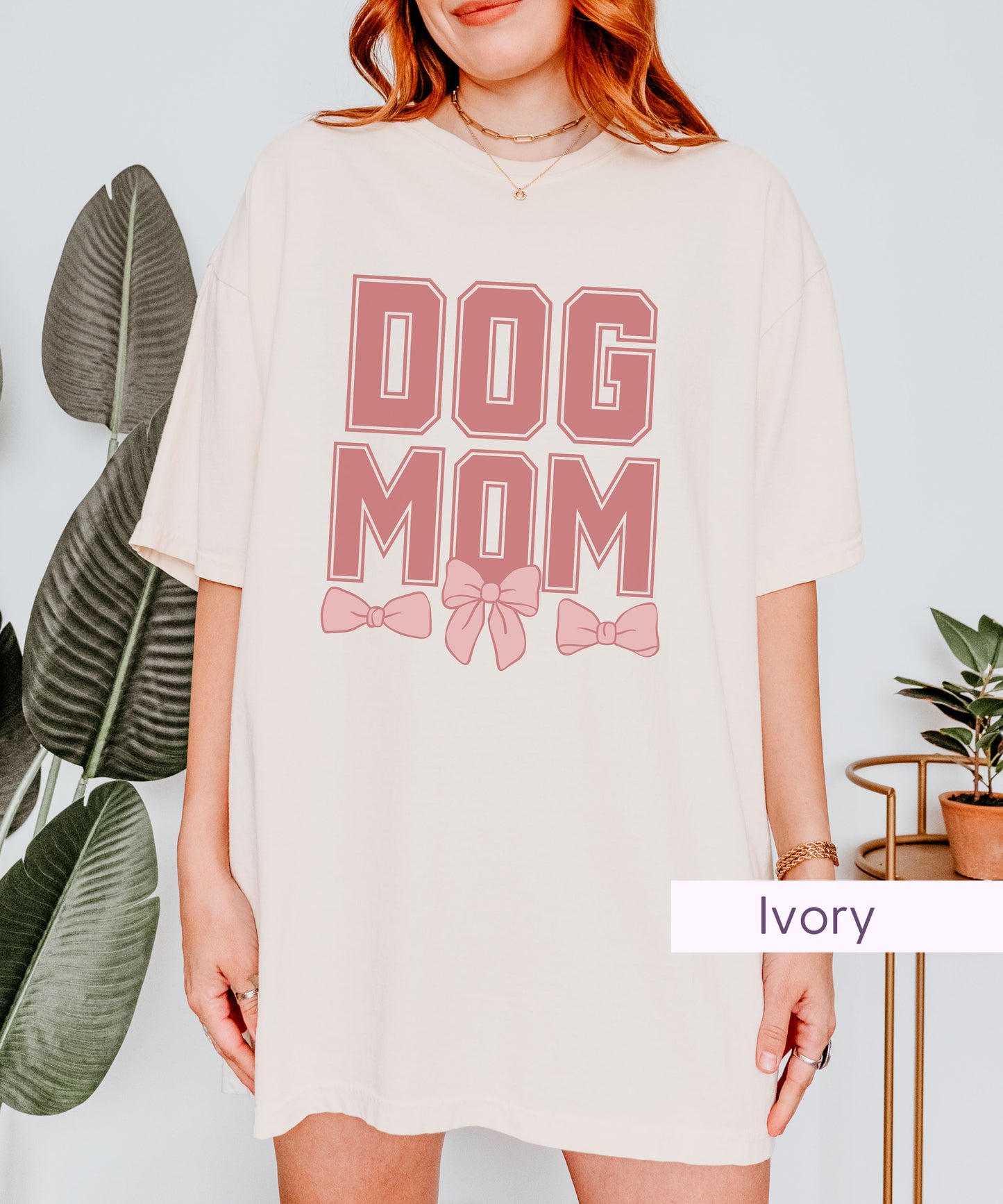 Pink Coquette Bows Dog Mom Girly Tshirt