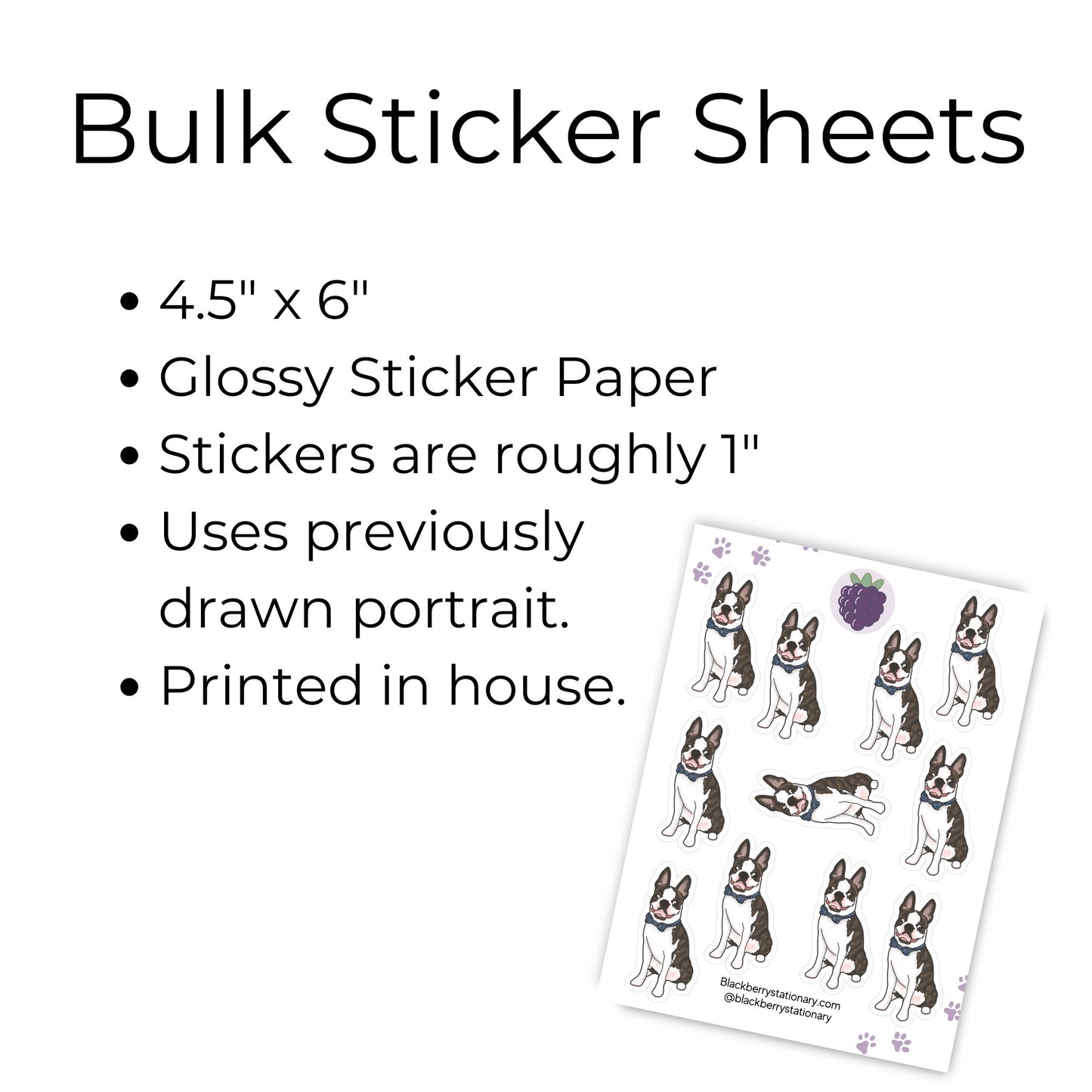 BULK STICKER SHEETS - (Pre-Made Design)