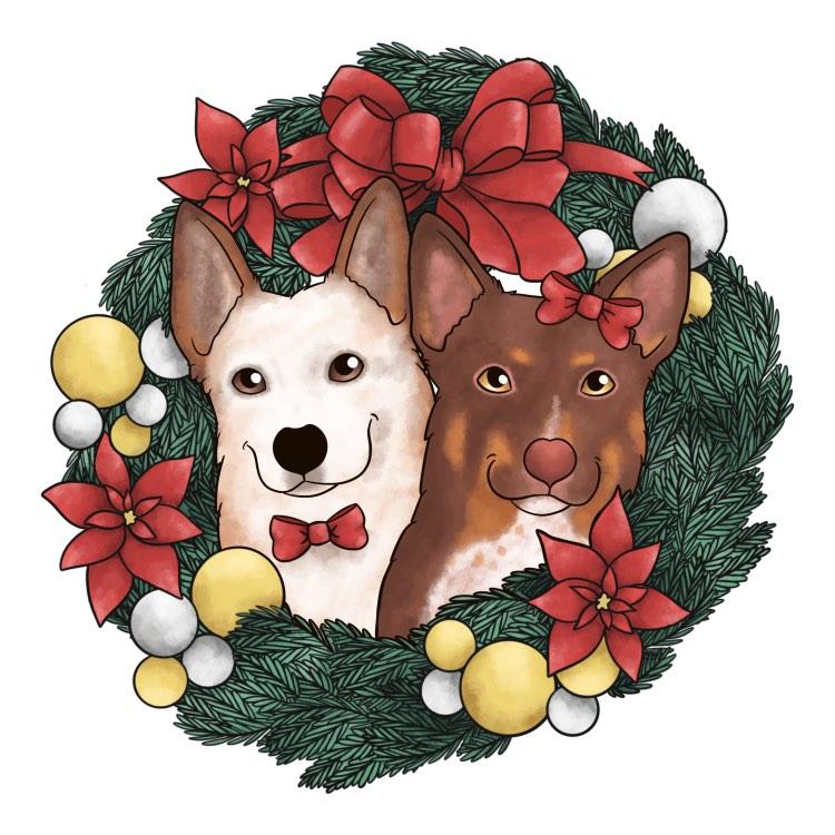 Wreath Portraits - Digital, Stickers & More