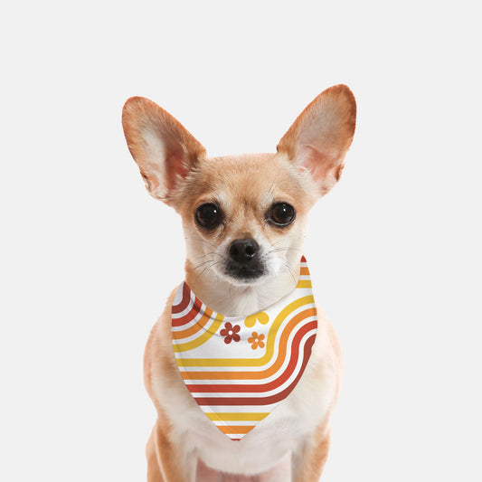 Small Groovy Pet Bandana (Tie On)