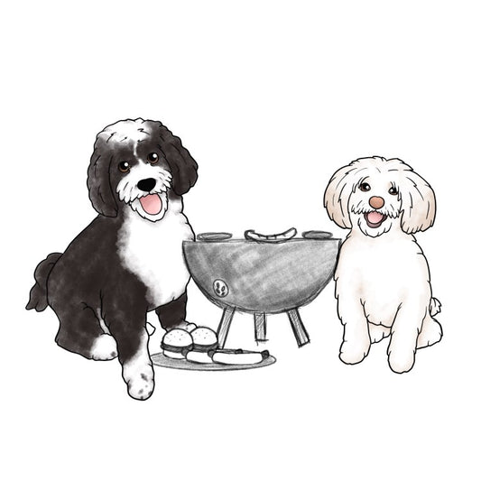 BBQ Pet Portrait (Digital & Stickers)