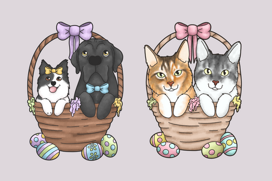 Easter Basket Portrait - Digital, Stickers & More