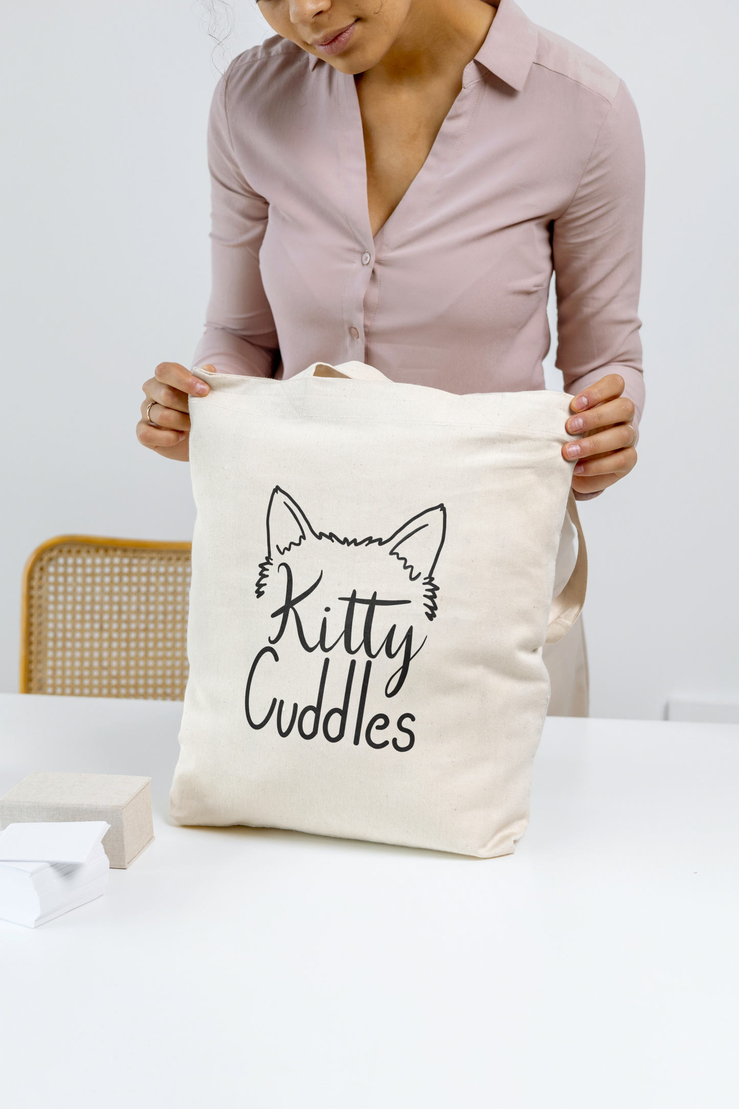 Kitty Cuddles Tote Bag